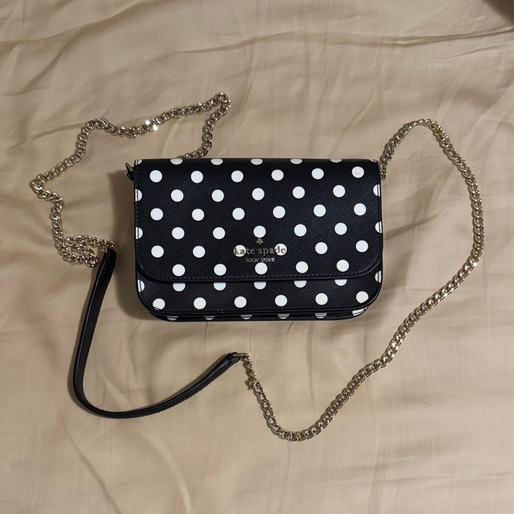 Kate Spade Black and White Polka Dot Crossbody